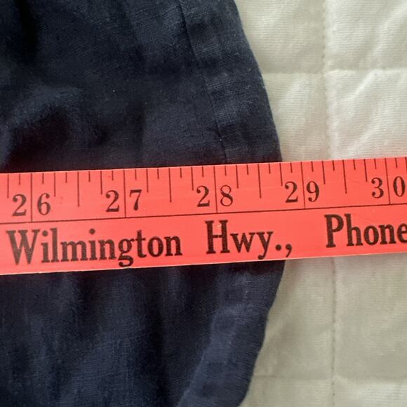 THE WHITE COMPANY Womens Dress 8 Blue Linen Midi Strappy Minimalist Summer Beach - Picture 9 of 10